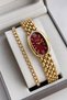 Oval Case Gold Color Women's Wristwatch Steel Band Japanese Movement Gift Special Boxed Hmby2073C2 - 4