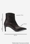 Noya Brown Print Pointed Toe Women's Thin Heeled Boots - 5