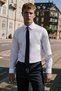 Men's White Easy-Iron Slim Fit Slim Fit Classic Collar Cotton Shirt - 9