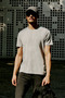 Men/Unisex Gray Melange Cotton Slim Fit Slim Fit Crew Neck Basic T-Shirt - 10