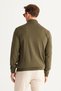 Men's Khaki Non-Pilling Standard Fit Normal Cut Half Turtleneck Knitwear Sweater - 3
