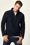 Unisex 2-Pack Standard Fit Mock Neck Cold-Proof Sweatshirt Fleece Navy Blue-Khaki - 6