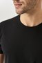 Men's White-Black-Navy-Blue-Right Slim Fit Slim Fit Crew Neck 100% Cotton 4-Piece Basic T-Shirts Pack - 10