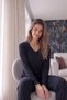 Black Bamboo Long Sleeve Women's Pajama Set - 3