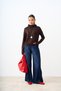 Women's Seam Detail Jeans, Navy Blue - 2