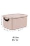 2-Piece Storage Box with Lid - Multi-Purpose Decorative Organizer Closet Organizer Basket 19 Lt Pink - 8