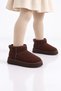 Nubby Thick Sole Winter Children's Boots with Fur Inside - 8