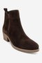 Dovena Brown Suede Genuine Leather Elastic Women's Heeled Boots - 6