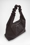 Women's Hyacinth Bitter Brown Faux Leather Medium Size Lined Hobo Shoulder Bag with Adjustable Drawstring Handle - 5