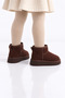 Nubby Thick Sole Winter Children's Boots with Fur Inside