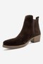 Dovena Brown Suede Genuine Leather Elastic Women's Heeled Boots - 8