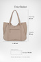 Women's Bamboo Mink Large Size Shoulder Tote Bag with Back Zipper Pocket and Lined Zipper Closure. - 2