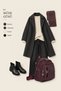 Women's Lemur Burgundy Faux Leather 3-Compartment Multi-Pocket Crossbody Bag with Zipper Closure, for Back and Shoulder Use. - 8