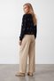Black Crew Neck Perforated and Embroidered Knitwear Sweater Alc-X9392 - 5