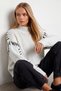White Blocky Knitwear Sweater Prm1172 - 3