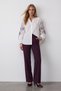 White Balloon Sleeve Embroidered Collarless Shirt Alc-X11290 - 3