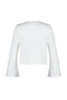 Ekru İspanyol Kol Bisiklet Yaka Regular/Normal Kalıp Örme T-Shirt TWOAW24TS00008 - 8