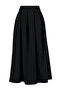 Black Pleated Woven Skirt TCTAW24EE00011 - 7