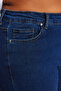 Koyu Mavi Yüksek Bel Esnek Büyük Beden Skinny Jeans TBBSS22JE0075 - 16