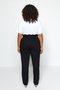 Black High Waist Elastic Waist 100% Cotton Plus Size Mom Jeans Tbbaw23Je00002 - 11