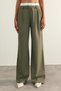 Limited Edition Mint Wide Leg Boxer Detail Woven Fabric Trousers TWOAW24PL00273 - 5