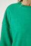 Women's Green Raised Oversize Sweatshirt MC00232 - 4
