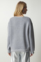 Women's Gray Embroidered Raised Oversize Sweatshirt DP00190 - 5