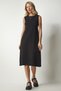 Women's Black Sleeveless Knitted Dress TO00089