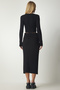 Women's Black Corded Crop Skirt Knitwear Set PF00020 - 7
