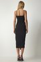 Women's Black Strappy Stylish Woven Dress with Gather Detail DP00189 - 6