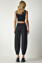 Women's Black Comfortable Woven Shalwar Trousers MS00014 - 7