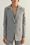 Gray Premium Regular Lined Woven Blazer Jacket TWOAW24BC00033 - 4