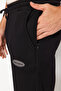 Black Oversized /Wide Cut Jogger Sweatpants with Phone Pockets and Labels Tmnaw24Ea00015 - 5