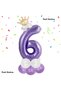 Purple Number Balloon 6 Years Birthday Set Purple Color Lilac Color Concept Age Balloon Welcome Set