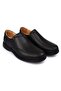 Men's Black Genuine Leather Inside and Outside Full Orthopedic Gel Sole Casual Shoes - 4