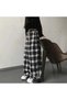 Streetbeat Wear Harajuku Black White Plaid Tracksuit Sweatpants - 2