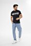 Siyah baskılı erkek basic t-shirt