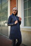 Hijab Tracksuit Set with Striped Sleeves - 6