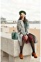 Khaki French Painter Australian Wool Felt Beret - 3