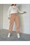 Women's Vison Cotton Set Oversize Hooded Drawstring Waist Crop Sweatshirt101135 - 2