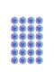 Blue 4x4 cm Orchid Thank You - Round Adhesive Product Packaging, Package Label - Pp - 96 pieces