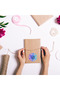 Blue 4x4 cm Orchid Thank You - Round Adhesive Product Packaging, Package Label - Pp - 96 pieces - 2