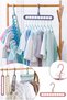 5 Pieces Multi-Functional Closet Organizer Magic Hanger T-Shirt Shirt Clothes Hanger - 3