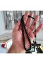 Men's Black Capsule Cut Erzurum Oltu Stone with Rosary System and Caliper 8 X 12 Mm - 4