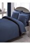 Premium Basic Satin Double Duvet Cover Set Navy Blue Without Elastic