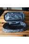 Oval Zippered Pencil Case Camo Patterned Faux Leather - 2