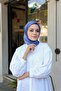 PLAIN CRYSTAL SCARF-SCHOOL BLUE - 2