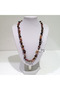 CERTIFIED RHODONITE NATURAL STONE COMBINED STONE NECKLACE