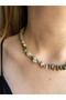 CERTIFIED UNAKITE NATURAL STONE CORRUPTED NECKLACE - 2