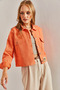 Women's Orange Double Pocket Gabardine Jacket 40941010 - 5